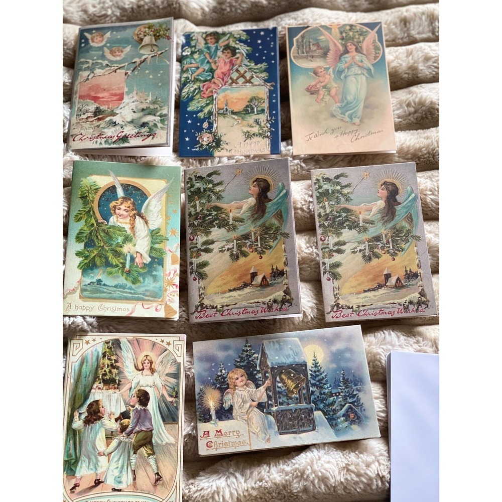 Vintage Style Christmas cards (14) BRAND NEW w Envelopes 4x6"
